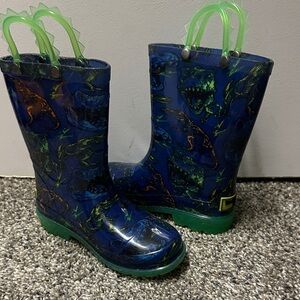 Western Chief Dino Adventure Rain Boots - Blue and Green